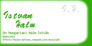 istvan halm business card